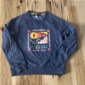 REI Blue-gray Sweatshirt with Graphic